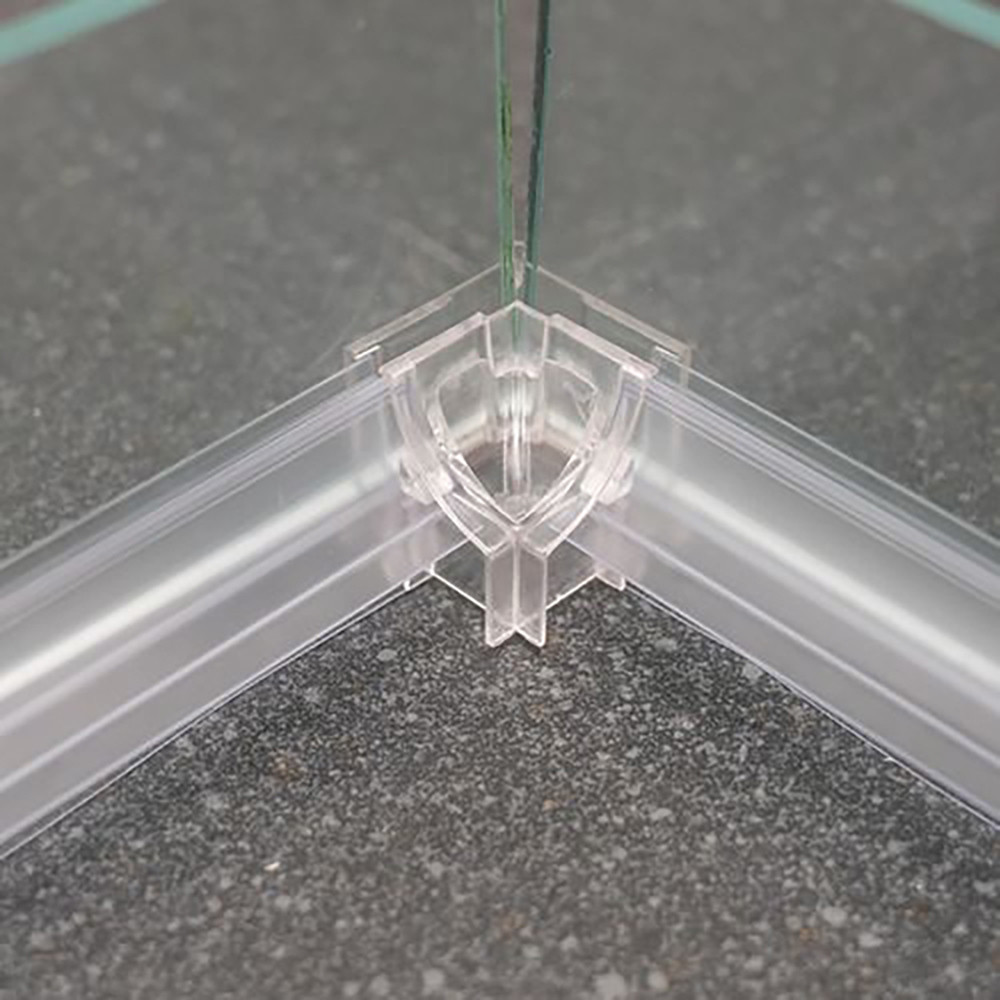 ShowerSealUK CG001 Shower Seal Corner Piece Fits Glass Thickness