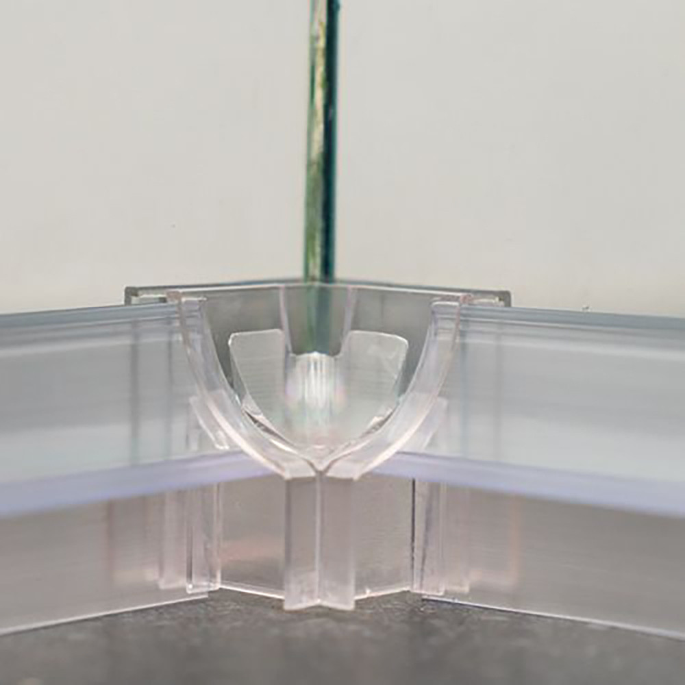 ShowerSealUK CG001 Shower Seal Corner Piece Fits Glass Thickness