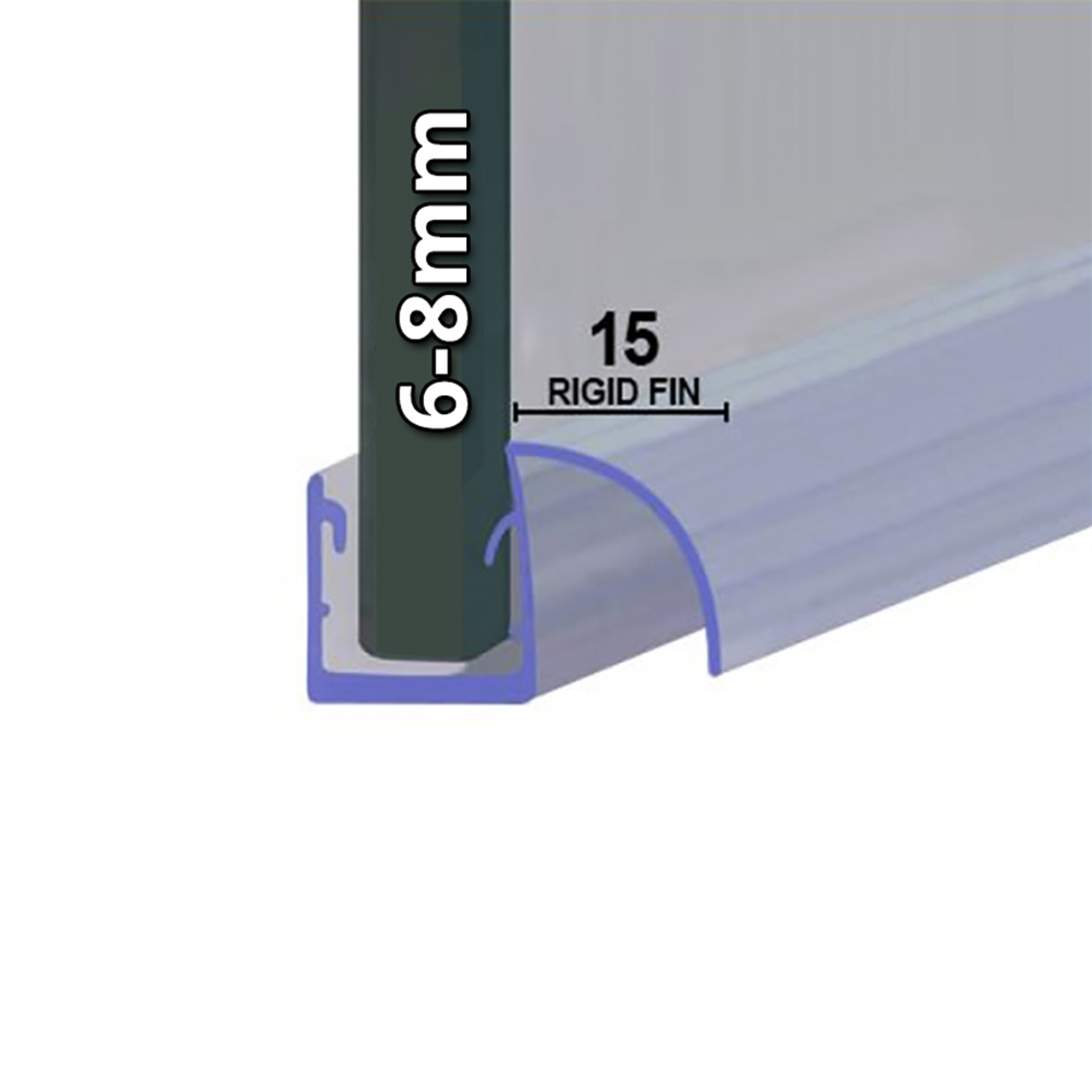 Shower Seal UK SEAL204 Shower Screen Seal Fits 68mm Glass