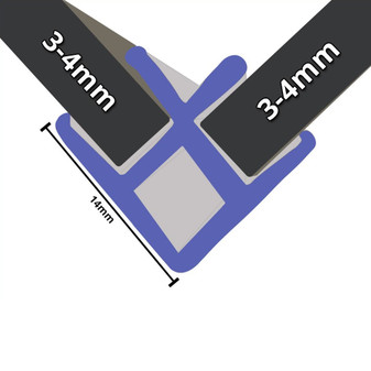 Seal185 - Corner Piece Shower Door Seal