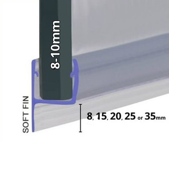 FIN009 - Shower Door Seal with Fin