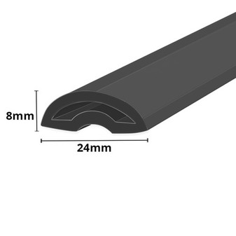 SEAL119B - Black Shower Door Threshold Seal