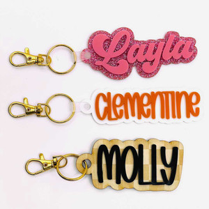 Acrylic Nametag Keychain