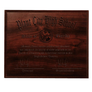 Laser Etched Diploma 