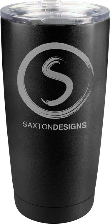 20 oz. Thermal Mug (Stainless Steel) with contemporary black powder coat finish.  Perfect for laser engraving your logo, badge and/or name.  Double wall, vacuum insulated and unbranded.