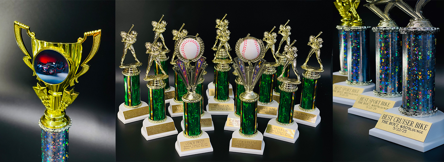 Save the Moment | Custom Sublimated and Engraved Metal Sports Trophies