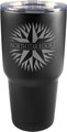 30 oz. Thermal Mug (Stainless Steel) with contemporary black powder coat finish.  Perfect for laser engraving your logo, badge and/or name.  Double wall, vacuum insulated and unbranded.