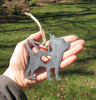 Chihuahua Dog Ornament 2 Pet Memorial W/ Angel Wings - Pet Loss Dog Sympathy Remembrance Gift - Metal Dog Christmas Ornament 