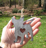 French Bulldog Dog Ornament 2 Pet Memorial W/ Angel Wings - Pet Loss Dog Sympathy Remembrance Gift - Metal Dog Christmas Ornament