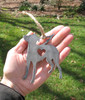 Italian Greyhound Dog Ornament Pet Memorial W/ Angel Wings - Pet Loss Dog Sympathy Remembrance Gift - Metal Dog Christmas Ornament