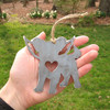 Papillon Dog Ornament Pet Memorial W/ Angel Wings - Pet Loss Dog Sympathy Remembrance Gift - Metal Dog Christmas Ornament 