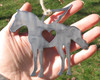 Horse Ornament Pet Memorial W/ Angel Wings - Pet Loss Sympathy Remembrance Gift - Metal Horse Christmas Ornament 