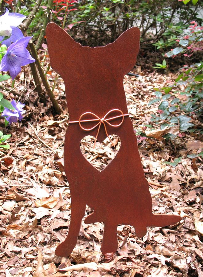 Australian Cattle Dog Metal Garden Stake Metal Yard Art Metal