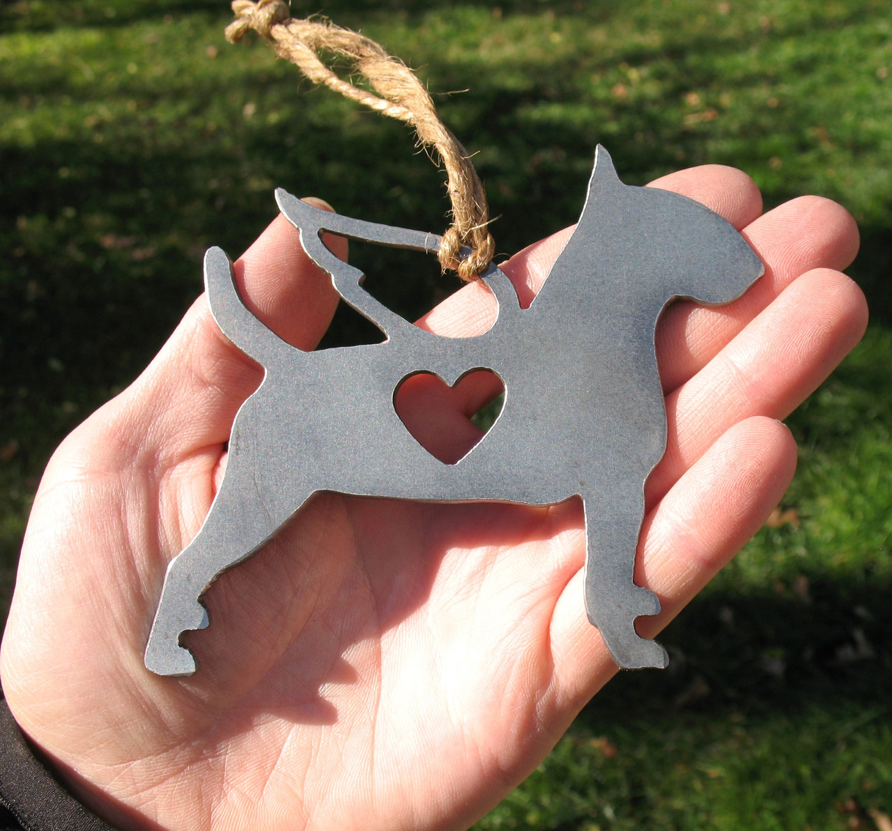 Bull Terrier 2 Pet Loss Gift Ornament Angel - Pet Memorial - Dog Sympathy Remembrance Gift - Metal Dog Christmas Ornament
