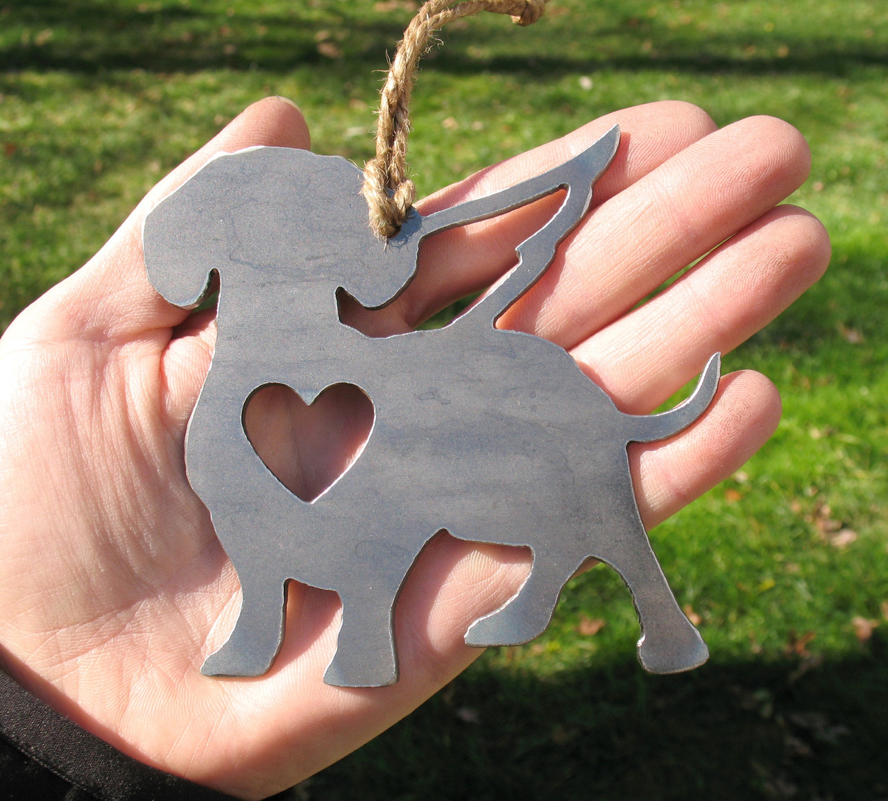 Dachshund 3 Pet Loss Gift Ornament Angel - Pet Memorial - Dog Sympathy Remembrance Gift - Metal Dog Christmas Ornament 