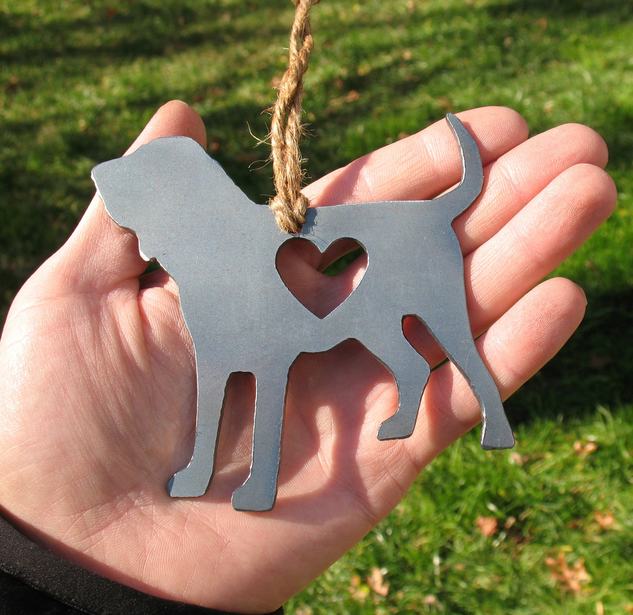 Bloodhound Dog Pet Loss Gift Ornament - Pet Memorial - Dog Sympathy Remembrance Gift - Metal Dog Christmas Ornament 