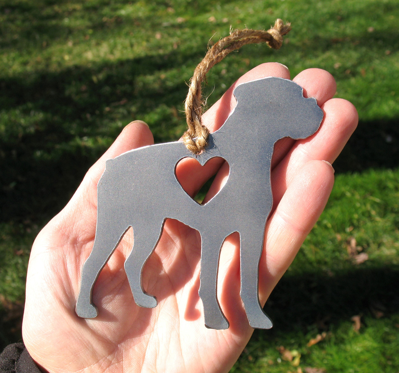 Boxer Dog 5 Pet Loss Gift Ornament - Pet Memorial - Dog Sympathy Remembrance Gift - Metal Dog Christmas Ornament