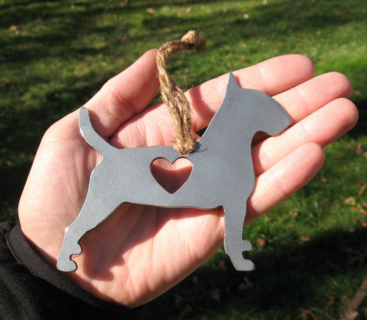 Bull Terrier 2 Pet Loss Gift Ornament - Pet Memorial - Dog Sympathy Remembrance Gift - Metal Dog Christmas Ornament