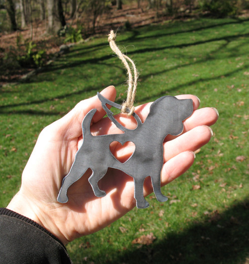 Beagle Dog Ornament 2 Pet Memorial W/ Angel Wings - Pet Loss Dog Sympathy Remembrance Gift - Metal Dog Christmas Ornament