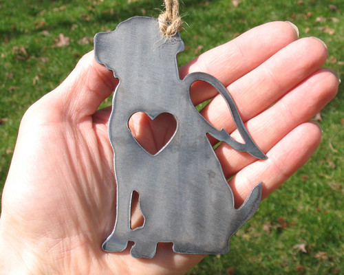 Labrador Retriever Dog Ornament 3 Pet Memorial W/ Angel Wings - Pet Loss Dog Sympathy Remembrance Gift - Metal Dog Christmas Ornament  Labrador Retriever Dog Ornament 3 Pet Memorial W/ Angel Wings - Pet Loss Dog Sympathy Remembrance Gift - Metal Dog Christmas Ornament