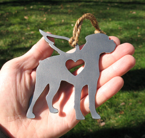 Boxer Dog 5 Pet Loss Gift Ornament Angel - Pet Memorial - Dog Sympathy Remembrance Gift - Metal Dog Christmas Ornament 
