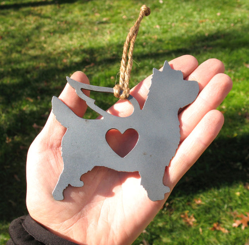 Cairn Terrier 2 Pet Loss Gift Ornament Angel - Pet Memorial - Dog Sympathy Remembrance Gift - Metal Dog Christmas Ornament 