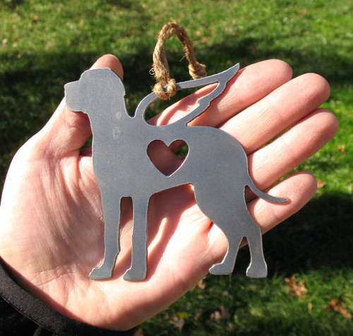 Great Dane 3 Pet Loss Gift Ornament Angel - Pet Memorial - Dog Sympathy Remembrance Gift - Metal Dog Christmas Ornament