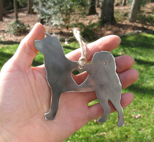 Akita Dog Ornament - Metal Dog Christmas Ornament - Pet Lover Memorial Ornament - Pet Loss Dog Memorial Ornament Remembrance Gift 