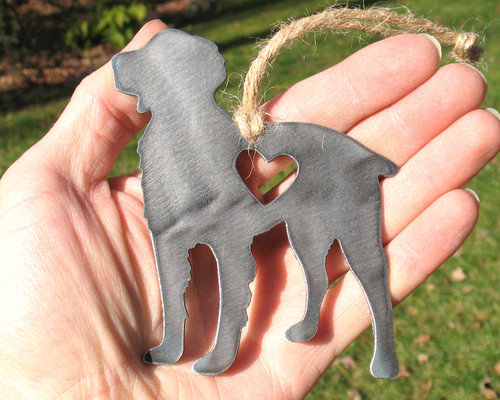 Brittany Spaniel Dog Ornament 1 - Metal Dog Christmas Ornament - Pet Lover Memorial Ornament - Pet Loss Dog Memorial Remembrance Gift 