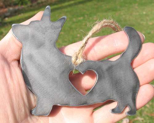 Cardigan Corgi Dog Ornament - Metal Dog Christmas Ornament - Pet Lover Memorial Ornament - Pet Loss Dog Memorial Remembrance Gift 