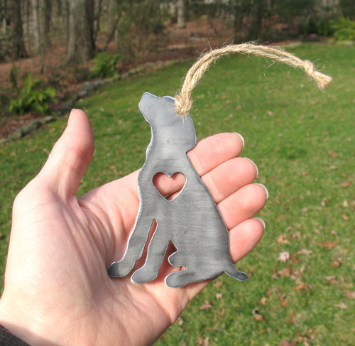 German Pointer Dog Ornament - Metal Dog Christmas Ornament - Pet Lover Memorial Ornament - Pet Loss Dog Memorial Remembrance Ornament Gift