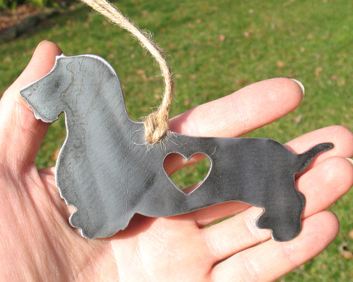 Wire Haired Dachshund Dog Ornament - Metal Dog Christmas Ornament - Pet Lover Memorial Ornament - Pet Loss Dog Memorial Remembrance Gift  Wire Haired Dachshund Dog Ornament - Metal Dog Christmas Ornament - Pet Lover Memorial Ornament - Pet Loss Dog Memorial Remembrance Gift