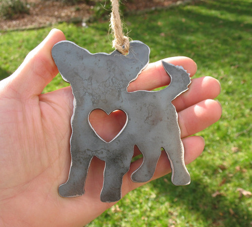 Papillon Dog Ornament - Metal Dog Christmas Ornament - Pet Lover Memorial Ornament - Pet Loss Dog Memorial Ornament Remembrance Gift 