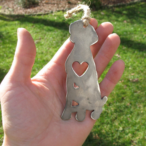 Weimaraner Dog Ornament 1 - Metal Dog Christmas Ornament - Pet Lover Memorial Ornament - Pet Loss Dog Memorial Ornament Remembrance Gift 