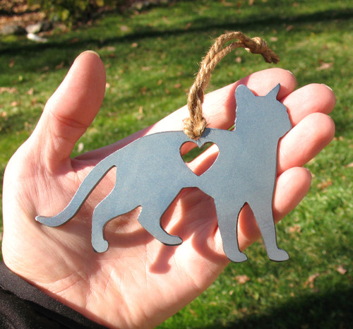 Abyssinian Cat Memorial  - Cat Loss Gift - Pet Loss Cat Sympathy Remembrance Gift - Metal Cat Christmas Ornament - Cat Lover