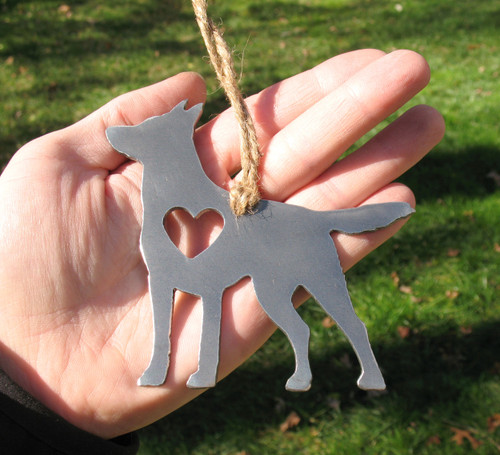 Belgian Malinois Pet Loss Gift Ornament - Pet Memorial - Dog Sympathy Remembrance Gift - Metal Dog Christmas Ornament