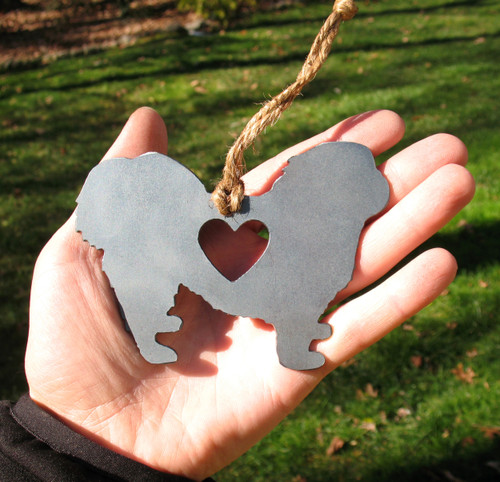 Pekingese Dog Pet Loss Gift Ornament - Pet Memorial - Dog Sympathy Remembrance Gift - Metal Dog Christmas Ornament