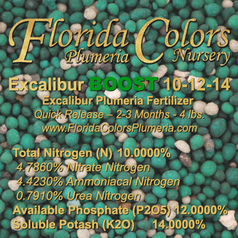 Excalibur BOOST Plumeria Fertilizer NPK 10-12-14 Includes Shipping