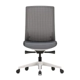 ofinto Ergo Bürostuhl weiß ohne Armlehnen - minimalistisches Design mit integrierter Lordosenstütze