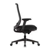 ofinto Ergo ergonomischer Stuhl schwarz Seitenansicht - Auto-Synchronmechanik mit Armlehnen