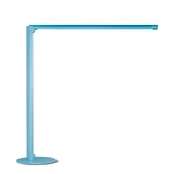 ofinto Tischlampe Lumino Desk Blau - LED-Schreibtischlampe mit Standfuß, seitliche Ansicht mit schwenkbarem Leuchtarm