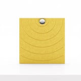 Cubox Soft Panel Sonnengelb mit Metallknopf, sanftes Bogenmuster