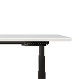 ofinto Elevate Memory-Display - digitale Höhenanzeige mit 4 Speicherplätzen, Auf-/Ab-Tasten und ofinto-Logo unter Weiß-Tischplatte
