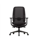 ofinto Bürostuhl Cloud in Schwarz mit Armlehnen und ohne Kopfstütze, ergonomischer Bürostuhl in Frontalansicht