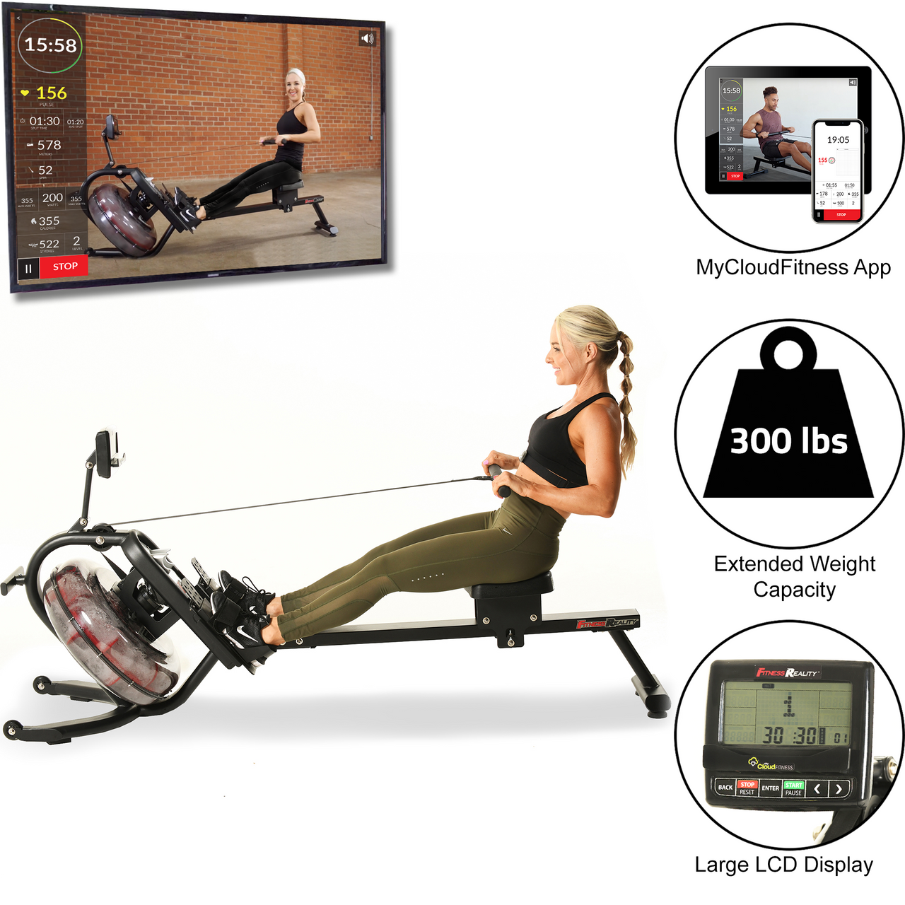 Fitness Reality Bluetooth Rower : Target