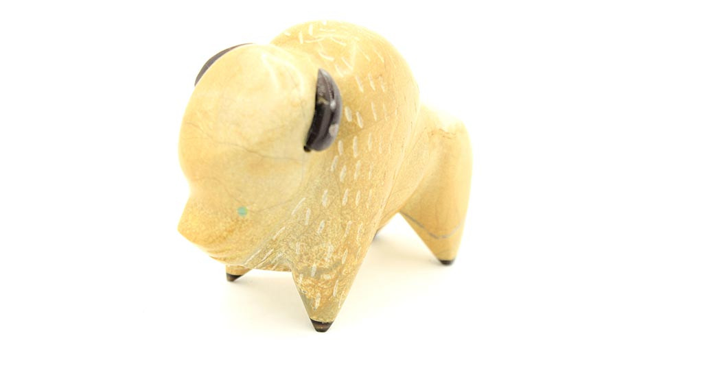 Zuni Bull Fetish 071320- silver star jewelry- southwest fetishes