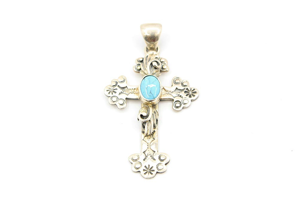 Turquoise Cross Pendant 072520 