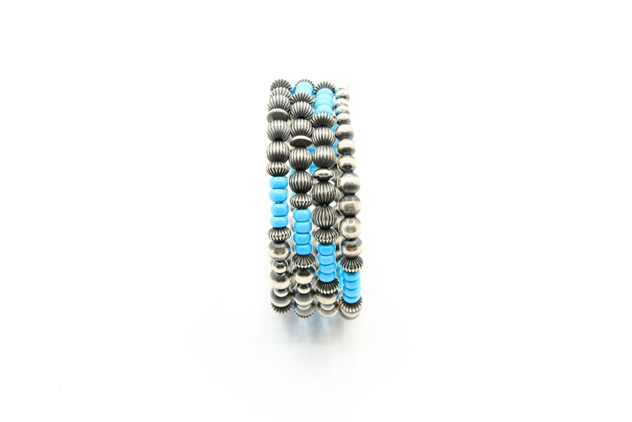 Vintage Navajo Silver Bracelet with Turquoise Circa 1930-1940 – Turquoise &  Tufa