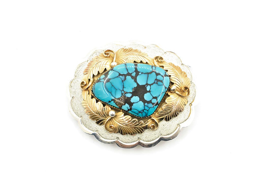 Vintage Southwest Artisan Hickok Sterling Silver Morenci Turquoise Belt Buckle il_fullxfull.1764777881_b7r3.jpg main image 4