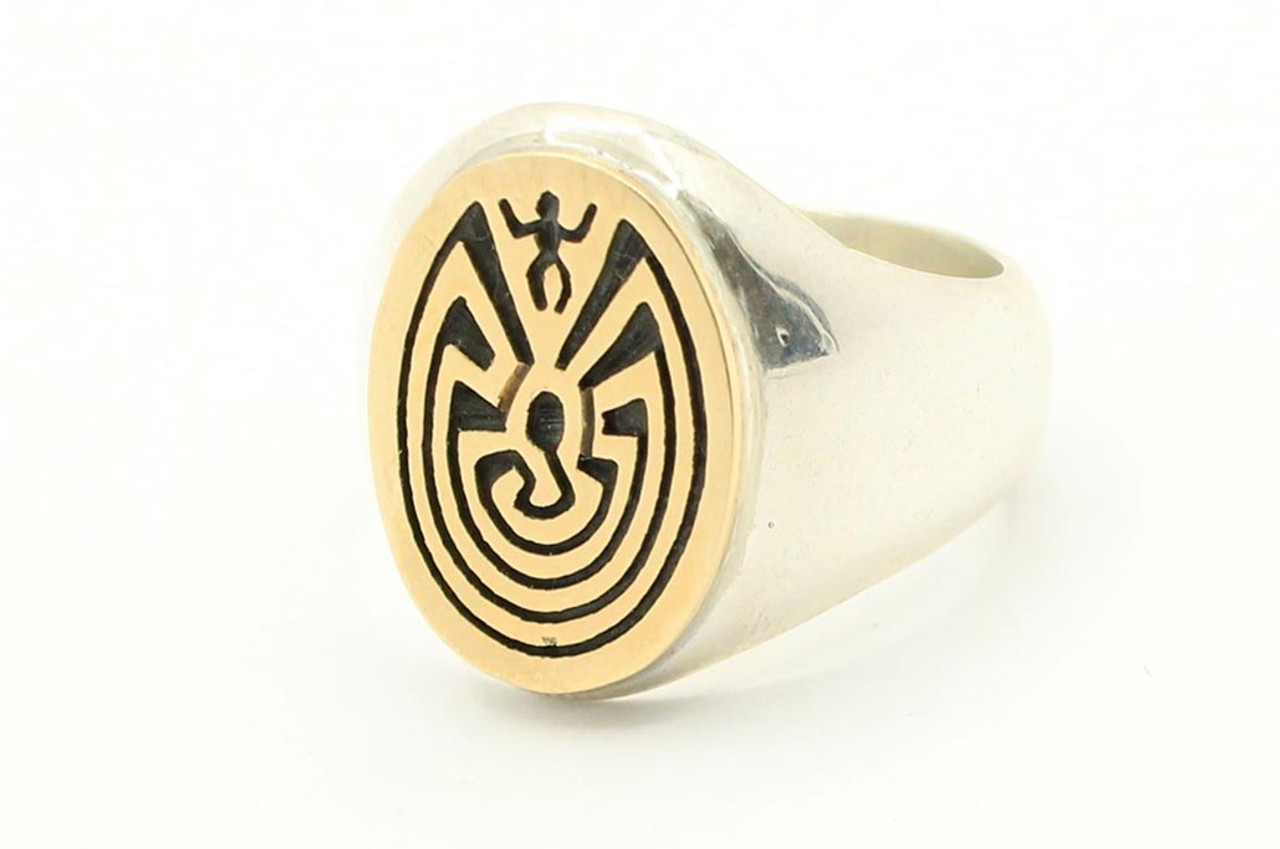 Sold at Auction: Navajo Sterling Silver Man In The Maze Ring